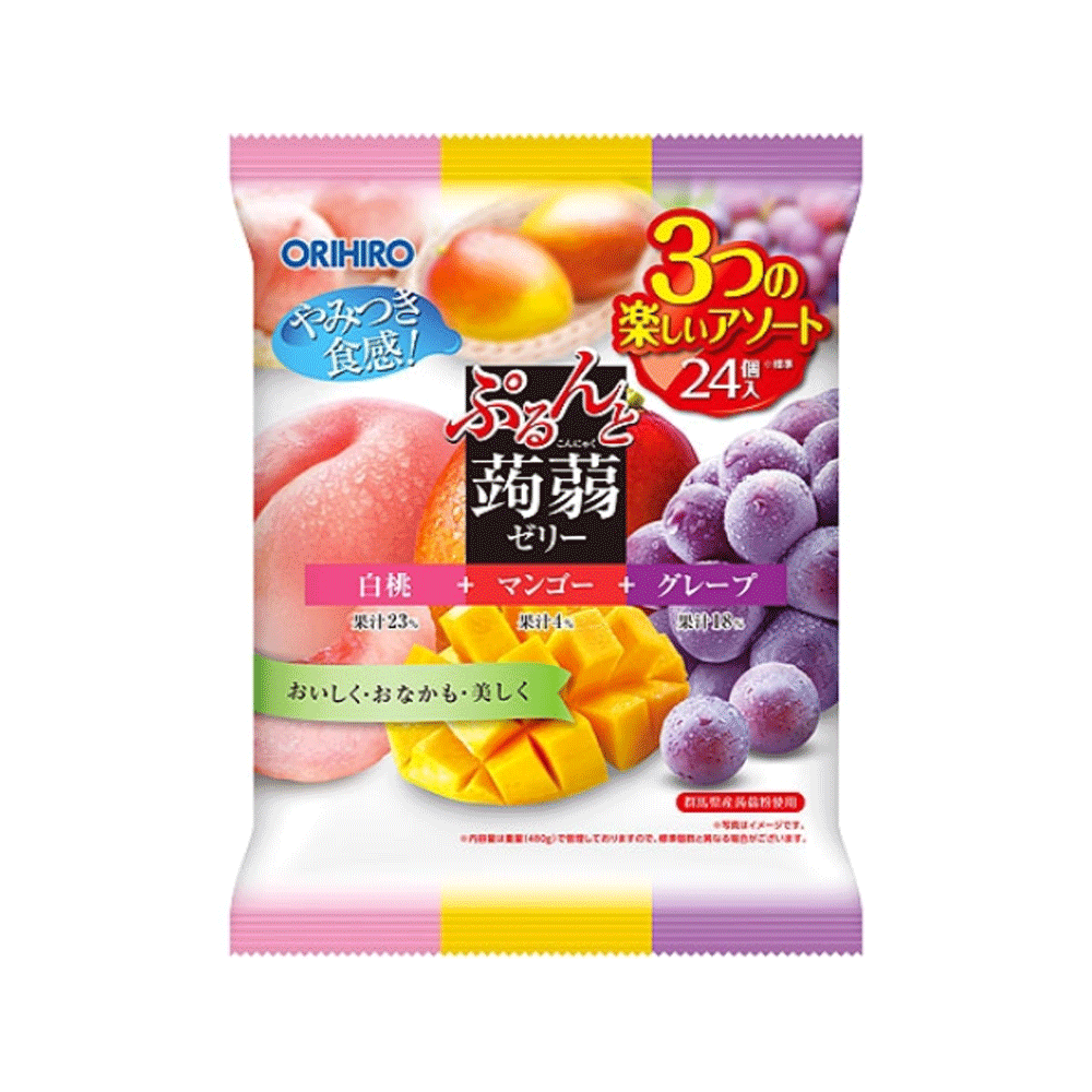오리히로 곤약젤리 피치+망고+포도(24개입)