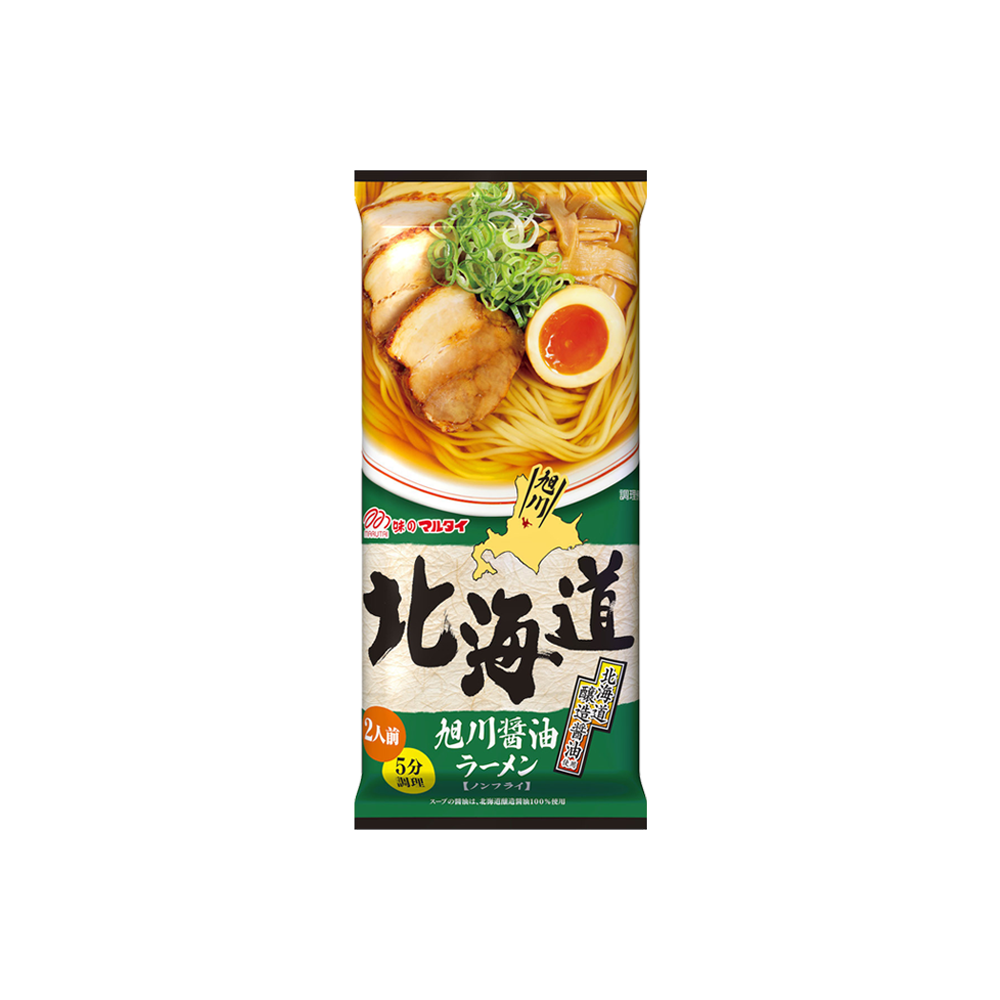 마루타이 홋카이도 아사히카와 소유라멘 2인분 1봉