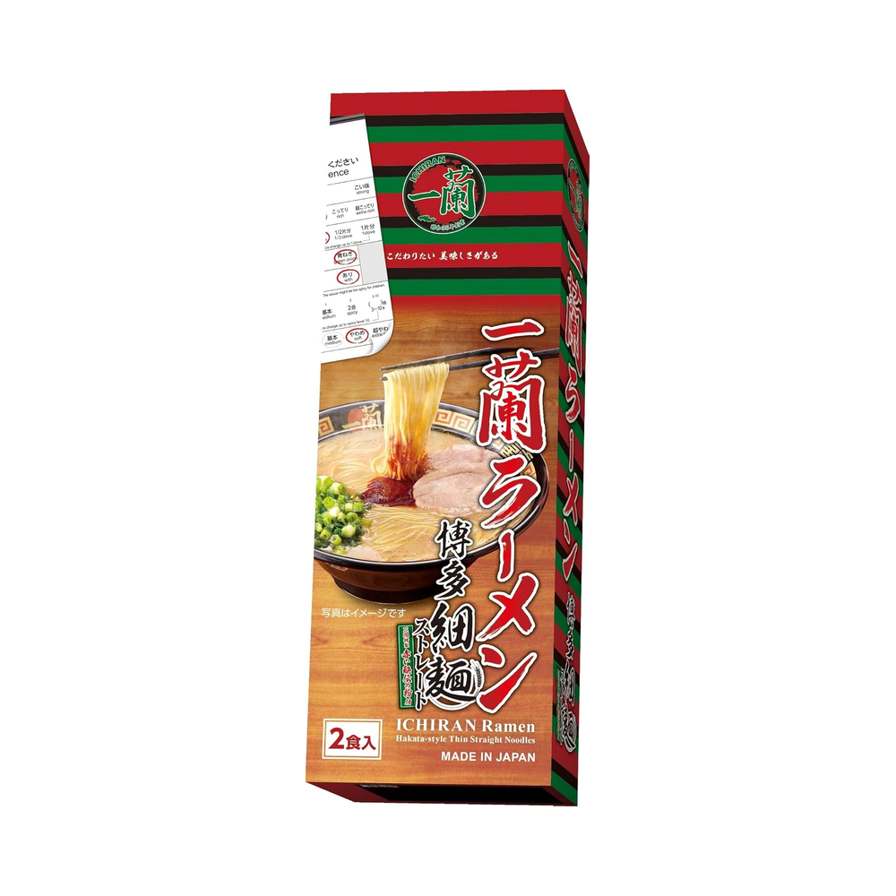 이치란 라멘 하카타 얇은 면 스트레이트 2식